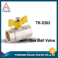 TMOK brand male female BSP/NPT cw617n ball valve for gas nickel plated PN25 medium pressure CE hydraulic full port control valv